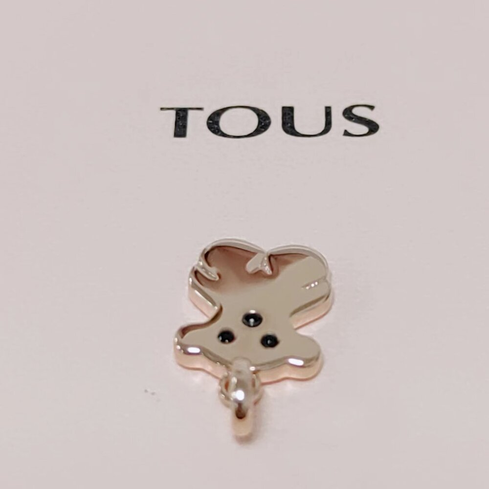 TOUS Charm Sweet Dolls Pendant in Rose Silver Vermeil with Spinel Necklace Charm - Picture 3 of 6